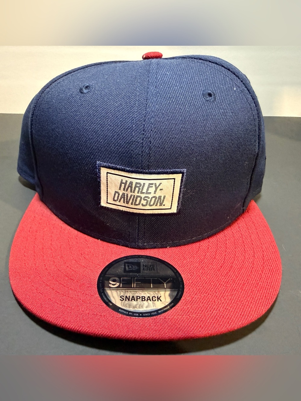 Harley-Davidson Navy and Red Patch Baseball Cap